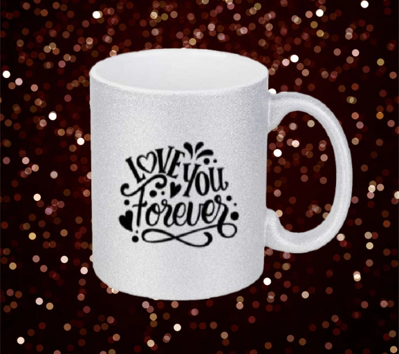 Φτιάξε Custom Κούπα με Ασημί Glitter